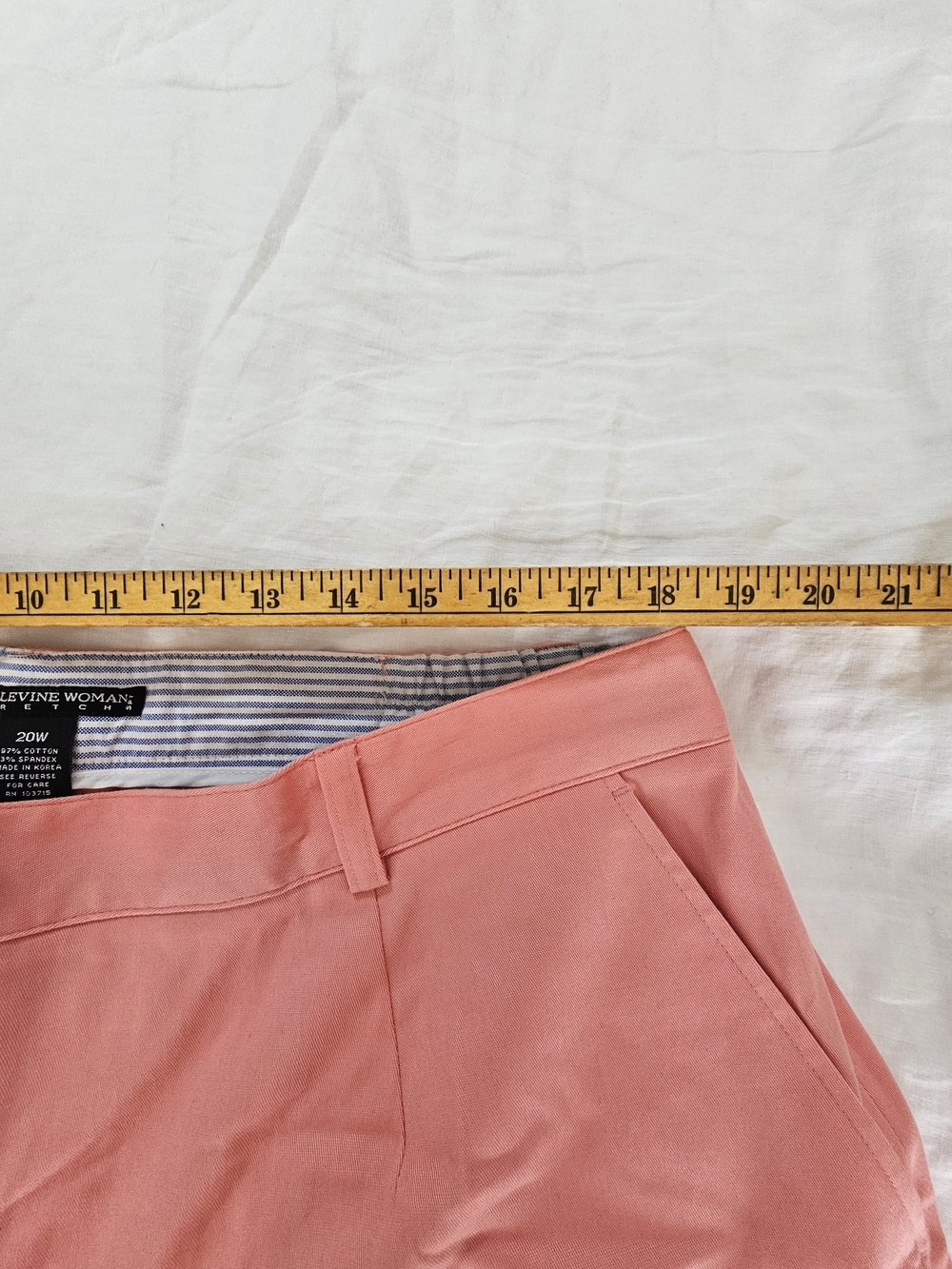 Larry Levine Coral-Pink Wide Leg Pants Size 20 - Picture 5 of 6